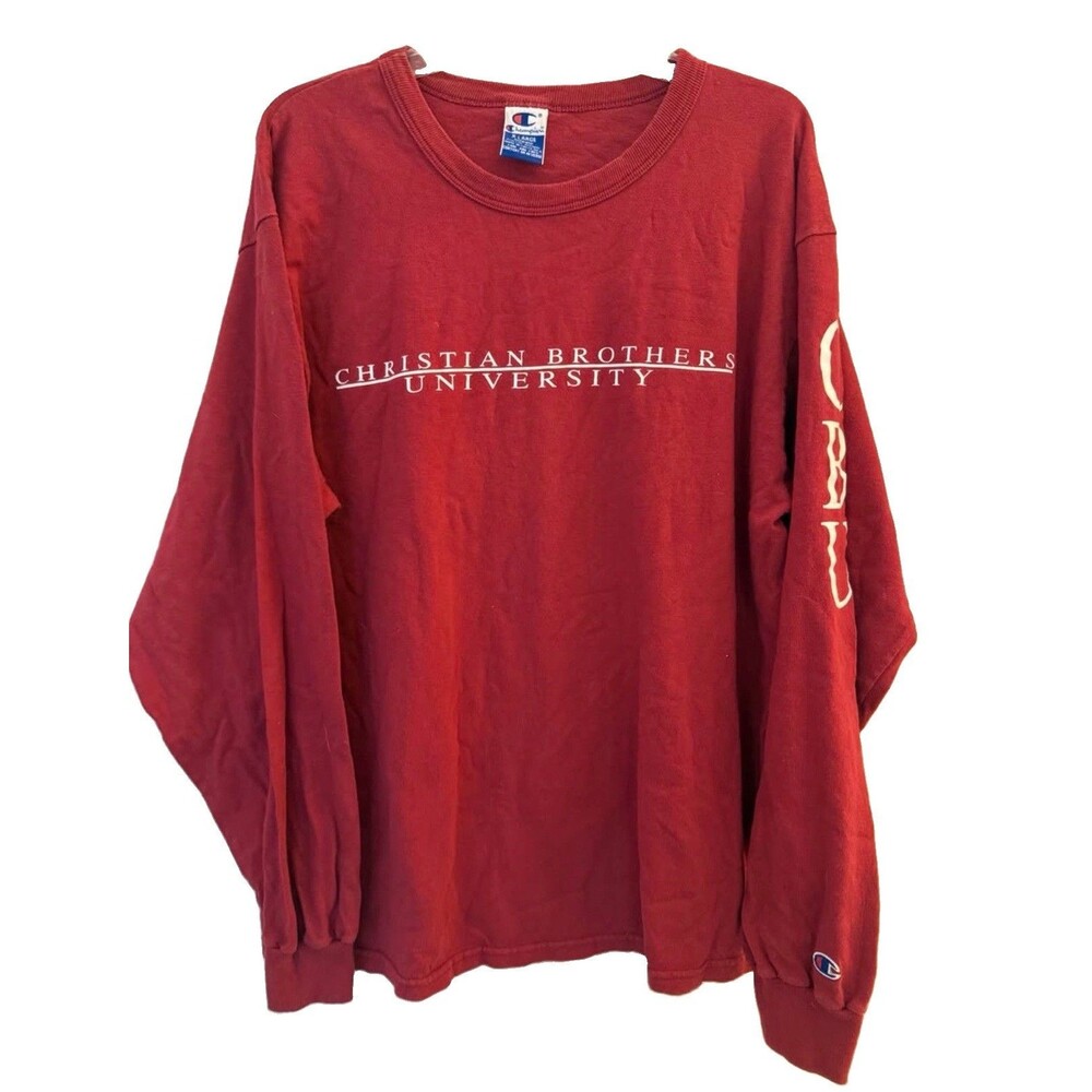VINTAGE Champion Christian Brothers University CBU Long Sleeve Shirt Memphis XL